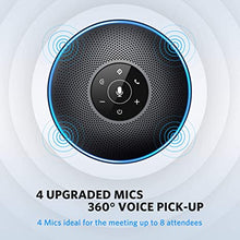 Load image into Gallery viewer, Bluetooth Speakerphone - eMeet M2 Black Conference Speaker for 5-8 People Business Conference 360º Voice Pickup 4 AI Microphone Self-Adaptive Conference Call Speaker Skype USB Speakerphone

