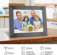 Load image into Gallery viewer, FULLJA WiFi Digital Picture Frame, IPS Touch Screen Smart Cloud Digital Photo Frame with 8GB Storage, Easy to Share Photos and Video via Free App,Email,Cloud from Anywhere (9inch)
