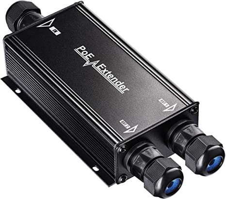 Cudy 2 Channel Gigabit Outdoor PoE Extender?2 Output PoE Ports, IP67 Waterproof, 10/100/1000Mbps, PoE Repeater / PoE Amplifier / PoE Booster, Wall-Mount, Comply with 802.3bt / 802.3at / 802.3af