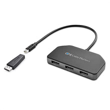 Load image into Gallery viewer, Cable Matters Triple 4K DisplayPort Splitter (Triple Monitor Mini DisplayPort Hub) to 3-Port DisplayPort 1.4 Enabled for 8K and 4K 120Hz HDR for Windows Only, NOT Compatible with macOS
