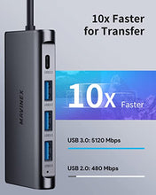 Load image into Gallery viewer, USB C Hub 9 in 1, MAVINEX USB C Adapter 4K to HDMI, 100W Power Delivery, 5Gbps USB-C Data Port, 3 USB 3.0 Ports, MicroSD/TF, 1Gbps Ethernet Docking Station for MacBook, Dell XPS, More Type C Devices
