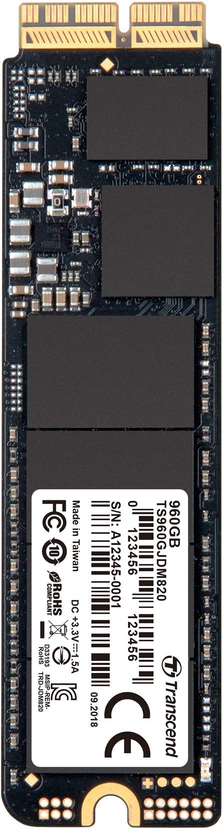 Transcend 960GB JetDrive 820 Ahci PCIe Gen3 X2 SSD Solid State Drive TS960GJDM820