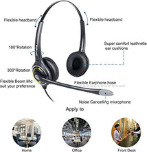 Load image into Gallery viewer, VoiceJoy HD263 USB Headset with Quick Disconnect Adapter Computer Headset with Microphone Noise Cancelling, PC Headset Wired Headphones, Business Headset for Skype, Webinar
