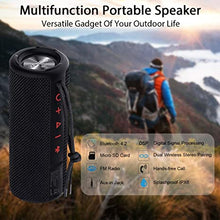 Load image into Gallery viewer, Xeneo X21 Portable Outdoor Wireless Bluetooth Speaker Waterproof with FM Radio, Micro SD Card Slot, AUX for Shower - Hard Travel Case Included
