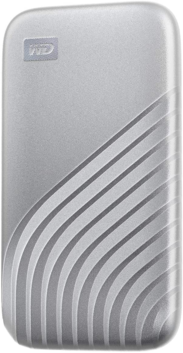 WD 2TB My Passport SSD External Portable Solid State Drive, Silver, Up to 1,050 MB/s, USB 3.2 Gen-2, USB-C, USB-A Compatible - WDBAGF0020BSL-WESN
