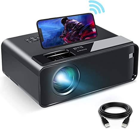 Mini Projector for iPhone, ELEPHAS 2020 WiFi Movie Projector with Synchronize Smartphone Screen, 1080P HD Portable Projector Supported 200