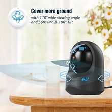 Load image into Gallery viewer, Wireless Security Camera, 1080P Pan/Tilt/Zoom WiFi Indoor Camera, Nanny Cam for Home/Pet/Baby/Elderly, with 24/7 Live Video, Night Vision, 2-Way Audio, Motion Detection, Cloud &amp; SD Card Storage
