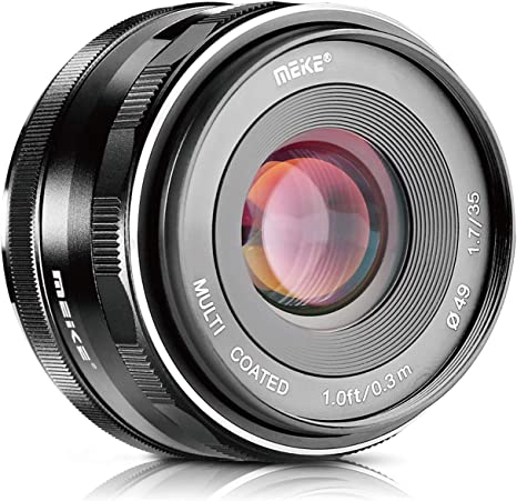 Meike 35mm F1.7 Manual Focus Prime Lens for Micro 4/3 MFT M4/3 Olympus and Panasonic Digital Mirrorless Cameras à