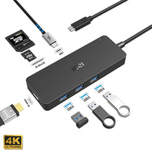 Load image into Gallery viewer, USB C HUB, ICZI Type C Hub with 4K HDMI Port, 3 USB 3.0 Ports, SD + MicroSD Card Reader, Type C Port Support Power Delivery for MacBook Pro, ASUS U4100, Dell XPS15, Lenovo Yoga 900
