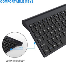 Load image into Gallery viewer, Wireless Keyboard Mouse Combo, cimetech Compact Full Size Wireless Keyboard and Mouse Set 2.4G Ultra-Thin Sleek Design for Windows, Computer, Desktop, PC, Notebook - (Black)
