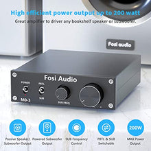 Load image into Gallery viewer, Fosi Audio M03 Subwoofer Amplifier 200 Watt Mini Mono Audio Amp Full-Frequency and Sub Bass Switchable Amplifier One Channel Home Theater Single Power Subwoofer Amp
