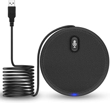 Load image into Gallery viewer, USB Conference Microphone,XIIVIO 360° Omnidirectional Condenser PC Microphones with Mute Plug &amp; Play Compatible with Mac OS X Windows for Video Conference,Gaming,Chatting,Skype
