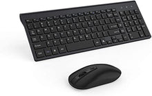 Load image into Gallery viewer, Wireless Keyboard Mouse Combo, cimetech Compact Full Size Wireless Keyboard and Mouse Set 2.4G Ultra-Thin Sleek Design for Windows, Computer, Desktop, PC, Notebook - (Black)
