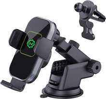 Load image into Gallery viewer, Wireless Car Charger, (New Version Automatic Arms) WixGear Auto-Clamping Fast Wireless Car Charger, Phone Holder for Car, 15W Qi Fast ChargingCompatible with iPhone 13 12 Mini 11 Pro Max,Samsung S21
