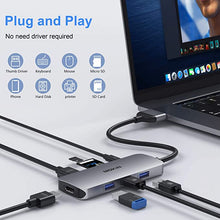 Load image into Gallery viewer, Docking Station for MacBook Pro Air, USB C Docking Station Dual Monitor,Dual HDMI Adapter Hub for Mac MacBook Pro with 2 HDMI(4K @60Hz), 3USB3.0,SD TF Card Reader and 100W PD USB C Port
