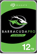 Load image into Gallery viewer, Seagate BarraCuda Pro 12TB Internal Hard Drive Performance HDD – 3.5 Inch SATA 6 Gb/s 7200 RPM 256MB Cache for Computer Desktop PC Laptop, Data Recovery – Frustration Free Packaging (ST12000DM0007)

