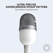 Load image into Gallery viewer, Razer Seiren Mini USB Streaming Microphone: Precise Supercardioid Pickup Pattern - Professional Recording Quality - Ultra-Compact Build - Heavy-Duty Tilting Stand - Shock Resistant - Mercury White
