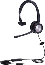 Load image into Gallery viewer, USB Headset with Noise Cancelling Microphone, Mono Computer Headphone for Call Center Office Business PC Softphone Calls Microsoft Teams Skype Chat, Clear Voice for Voice Recognition, Comfortable
