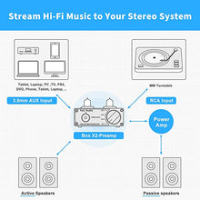 Load image into Gallery viewer, Fosi Audio Box X2 Phono Preamp for Turntable Preamplifier MM Phonograph Preamplifier with Gain Gear Mini Stereo Audio Hi-Fi Pre-Amplifier for Record Player with DC 12V Power Supply
