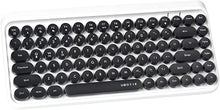 Load image into Gallery viewer, UBOTIE Portable Bluetooth Colorful Computer Keyboards, Wireless Mini Compact Retro Typewriter Flexible 84Keys Design Keyboard (Black-White)
