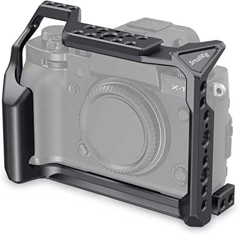 SmallRig Camera Cage for Fujifilm X-T3, Aluminum Alloy Cage with Cold Shoe, NATO Rail, Threaded Holes for Arri - 2228B