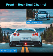 Load image into Gallery viewer, VIOFO Dual Dash Cam, 2K 1440P 60fps+1080P 30fps Front and Rear Dash Camera with Wi-Fi GPS, Parking Mode, Emergency Recording, Super Capacitor, Motion Detection (A129 Plus Duo)
