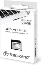 Load image into Gallery viewer, Transcend 256GB JetDrive Lite 130 Storage Expansion Card for 13-Inch MacBook Air (TS256GJDL130) Black
