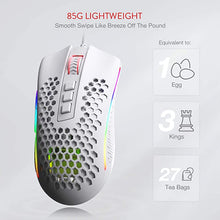 Load image into Gallery viewer, Redragon M808 Storm Lightweight RGB Gaming Mouse, 85g Ultralight Honeycomb Shell - 12,400 DPI Optical Sensor - 7 Programmable Buttons - Precise Registration - Super-Lite Cable

