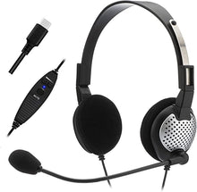 Load image into Gallery viewer, Andrea Electronics C1-1022600-1 model NC-185 VM USB High Fidelity Stereo USB Computer Headset with Noise Canceling Microphone and Volume/Mute Controls
