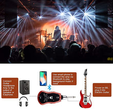 Load image into Gallery viewer, KITHOUSE B6 Guitar Headphone Amp Mini Plug Guitar Amplifier Bluetooth Receiver Rechargeable for Electric Travel Pocket Guitar With CLEAN/CHORUS/FLANGER/METAL/WAH 5 Effects(Mahogany Color)
