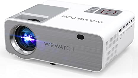 WEWATCH 5G WiFi Projector,1080P Full HD 230'' Large Screen LED Portable Outdoor Projector,Built-in Speaker Video Projector for Outdoor Movies, Compatible with HDMI, TV Stick,TF,AV,USB,PS5,Smartphone