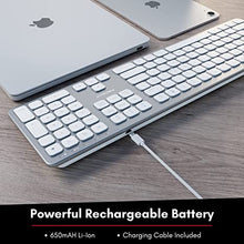 Load image into Gallery viewer, Macally Bluetooth Wireless Keyboard for Mac, iMac, Apple Mac Pro - Compatible Apple Keyboard Wireless for Mac Mini, MacBook Pro/Air Laptop - Rechargeable Full-Size Mac Wireless Keyboard - BTWKEYMB
