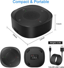 Load image into Gallery viewer, USB Speakerphone Microphone, Conference Speaker Omnidirectional Computer Mic, with 360º Voice Pickup, Touch-Sensor Buttons for Mute/unmute, Streaming, Call Speaker Skype, Webinar, Interview -(JV801)
