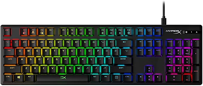 HyperX Alloy Origins - Mechanical Gaming Keyboard, Software-Controlled Light & Macro Customization, Compact Form Factor, RGB LED Backlit - Tactile HyperX Aqua Switch