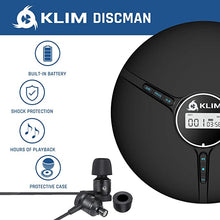 Load image into Gallery viewer, KLIM Discman - Portable CD Player with a Built-in Battery, Includes KLIM Fusion Earphones. Compact Mini CD Players, Personal, Compatible with CD-R, CD-RW, and MP3. CD Walkman. [2022 New]
