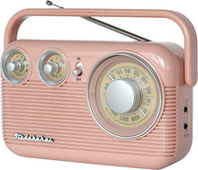 Load image into Gallery viewer, Studebaker SB2003 Retro Portable AM/FM Radio AC or Battery Operated (Rose Gold)
