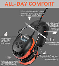 Load image into Gallery viewer, PROHEAR 033 Upgraded Bluetooth FM/AM Radio Hearing Protection Headphones with Rechargeable Battery, 25dB NRR Safety Noise Reduction Earmuffs, 48H Playtime for Mowing, Work Shops, Snowblowing - Orange
