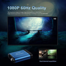 Load image into Gallery viewer, UNISHEEN USB 3.0 HDMI SDI Dual Input Capture Card, Video Broadcast Game Live Stream, HDMI to USB 3.0 HD 1080P Live Streaming Video Grabber Converter
