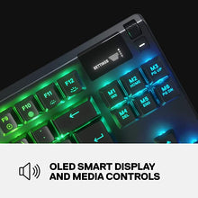 Load image into Gallery viewer, SteelSeries Apex 7 TKL Compact Mechanical Gaming Keyboard – OLED Smart Display – USB Passthrough and Media Controls – Linear and Quiet – RGB Backlit (Red Switch)
