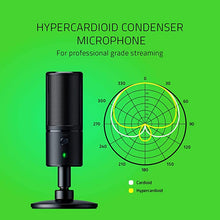 Load image into Gallery viewer, Razer Seiren Emote Streaming Microphone: 8-bit Emoticon LED Display, Stream Reactive Emoticons, Hypercardioid Condenser Mic, Built-in Shock Mount, Height &amp; Angle Adjustable Stand, Classic Black
