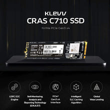 Load image into Gallery viewer, KLEVV CRAS C710 M.2 SSD NVMe PCle Gen3 x4 1TB 3D TLC NAND R/W Up to 2100MB/s &amp; 1650MB/s Internal Solid State Drive (K01TBM2SP0-C71)
