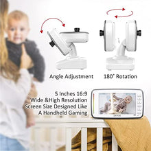 Load image into Gallery viewer, [HD] Video Baby Monitor, 720P 5&quot; HD Display, IPS Screen, 2 HD Cams, 24-Hour Battery Life, 1000ft Range, 2-Way Communication, Secure Privacy Wireless Technology
