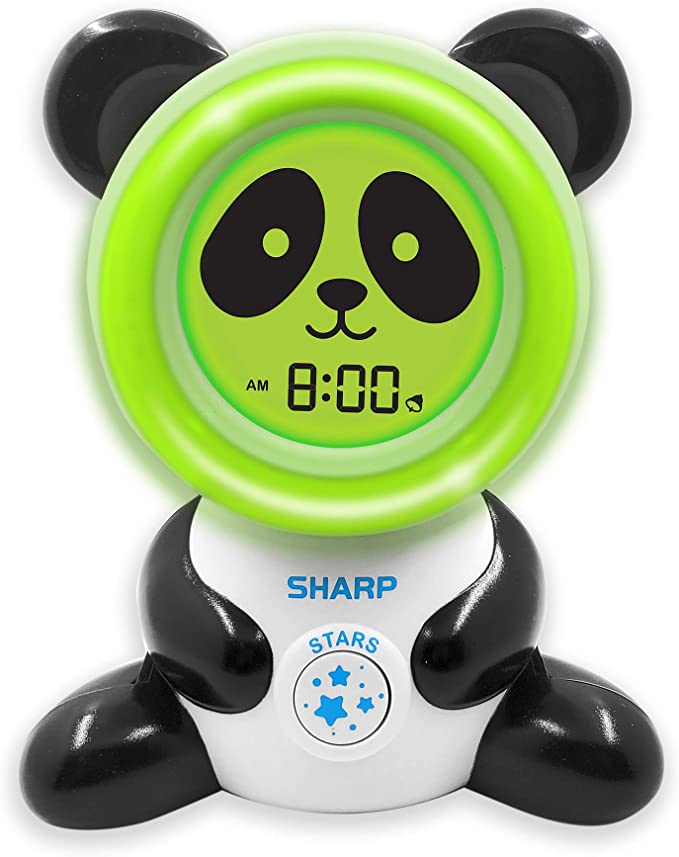 Sharp Ready to Wake Bear Sleep Trainer, Kid’s Alarm Clock for Ready to Rise, Galaxy Projection Nightlight and “Off-to-Bed” Feature – Simple to Set and Use!