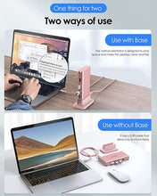 Load image into Gallery viewer, LENTION USB C Docking Station with 100W PD, 4K HDMI, Gigabit Ethernet, USB 3.0/2.0 &amp; Aux Adapter Compatible 2021-2016 MacBook Pro, Mac Air/Surface, More, Stable Driver Certified (CB-D53, Rose Gold)
