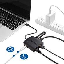 Load image into Gallery viewer, Cable Matters USB C Hub with HDMI 4K, 80W Charging, Gigabit Ethernet, and 3X USB in Black - USB-C and Thunderbolt 4 / USB4 / Thunderbolt 3 Port Compatible with Surface Pro, MacBook Pro, Dell XPS
