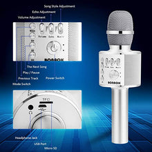 Load image into Gallery viewer, BONAOK Wireless Bluetooth Karaoke Microphone,3-in-1 Portable Handheld Karaoke Mic Speaker Machine Home Party Birthday for All Smartphones PC(Q37 Silver)
