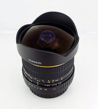 Load image into Gallery viewer, Rokinon FE8M-C 8mm F3.5 Fisheye Fixed Lens for Canon - Black
