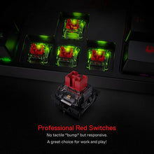 Load image into Gallery viewer, Redragon K582 SURARA RGB LED Backlit Mechanical Gaming Keyboard with 104 Keys-Linear and Quiet-Red Switches
