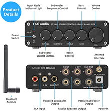 Load image into Gallery viewer, Fosi Audio BT30D Bluetooth 5.0 Stereo Audio Receiver Amplifier 2.1 Channel Mini Hi-Fi Class D Integrated Amp 50 Watt x2+100 Watt for Home Outdoor Passive Speakers/Subwoofer Powered Subwoofer
