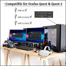 Load image into Gallery viewer, KRX Link Cable Compatible for Oculus Quest 2, Fast Charing &amp; PC Data Transfer USB C 3.2 Gen1 Cable for VR Headset and Gaming PC
